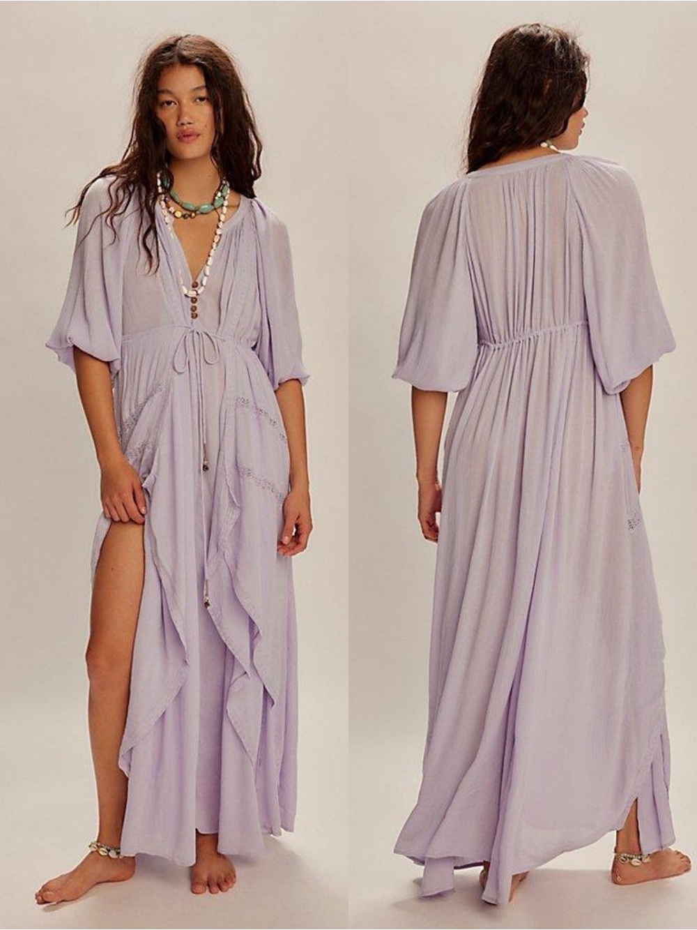 Free People | Plenty Of Love Maxi Dress in Lilac Purple Large